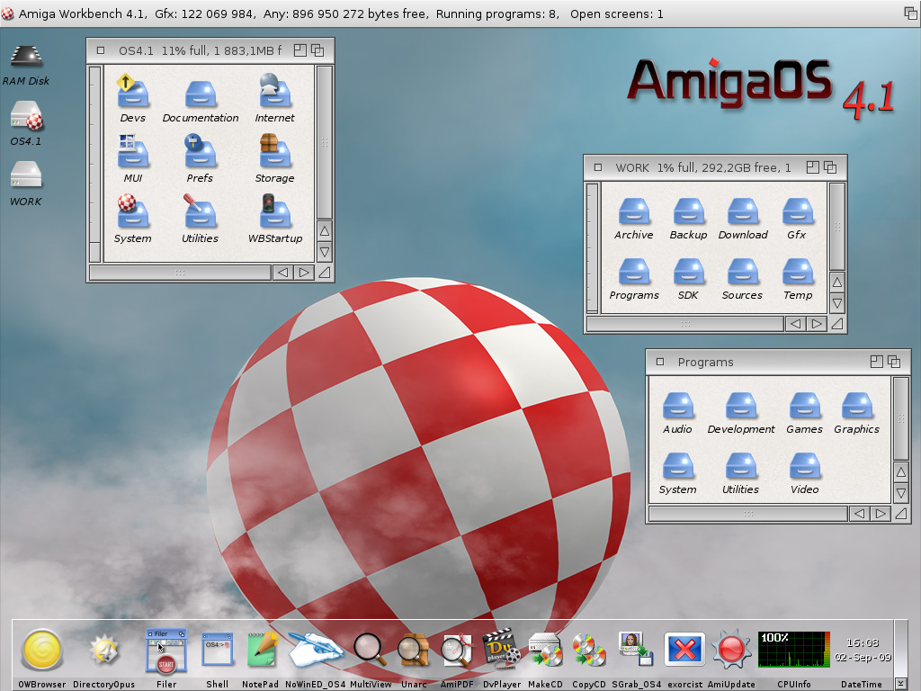 AmigaOS 4.1 Update 1 Workbench-Almost_Default_Look-AOS4.1u1